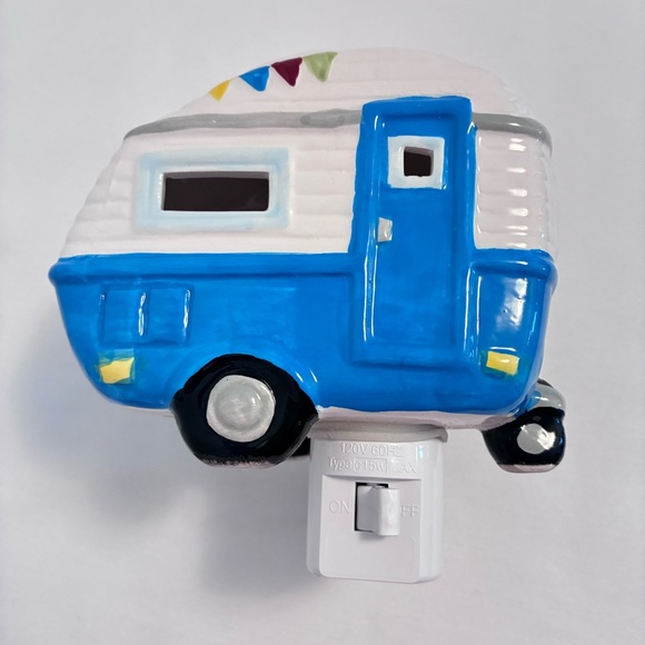 Other - Retro Camper Ceramic Night Light Blue New